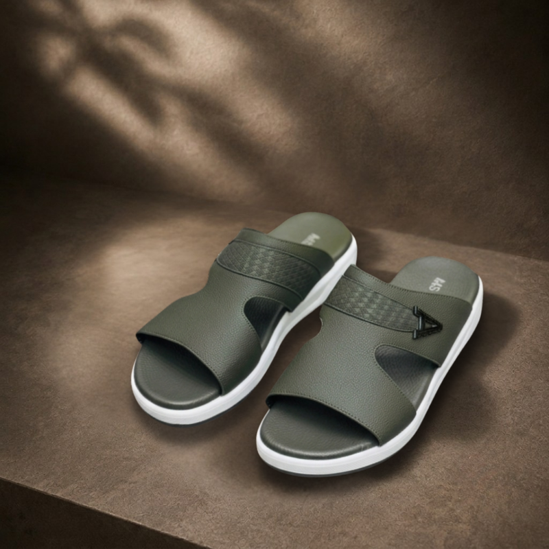 MS STAR SLIPPERS (Olive Green) – Memory Foam Comfort