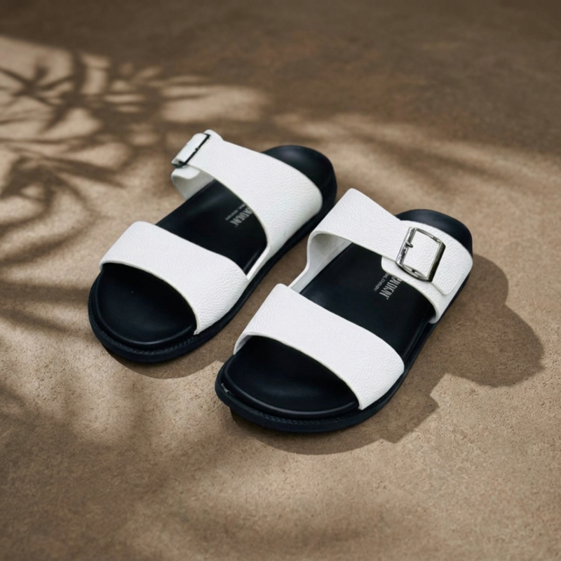 MS STAR SLIPPERS (White) – Memory Foam Comfort