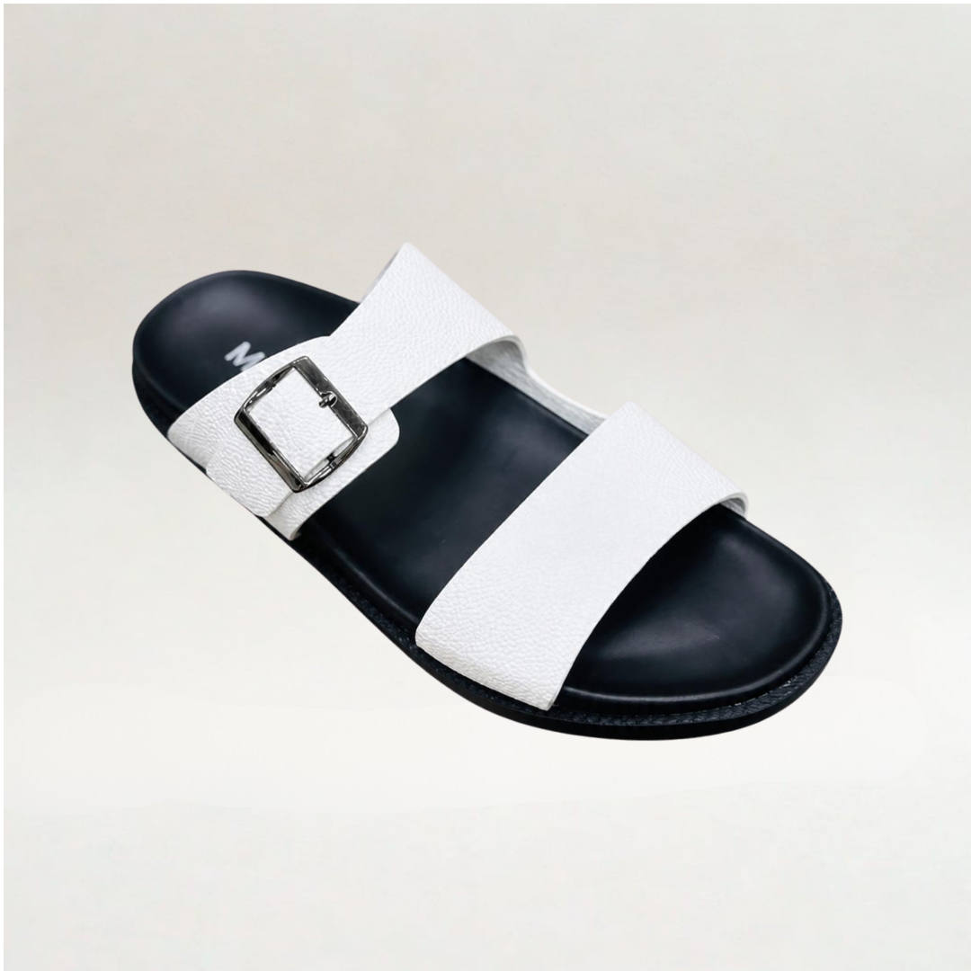 MS STAR SLIPPERS (White) – Memory Foam Comfort