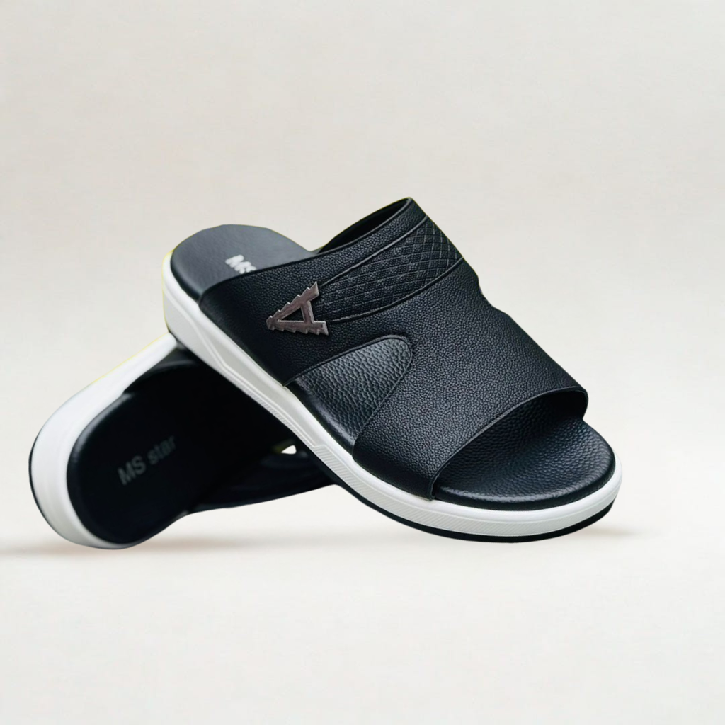 MS STAR SLIPPERS (Black) – Memory Foam Comfort
