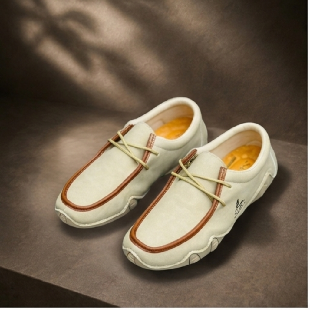 Premium Comfort Casual Shoes (Cream)