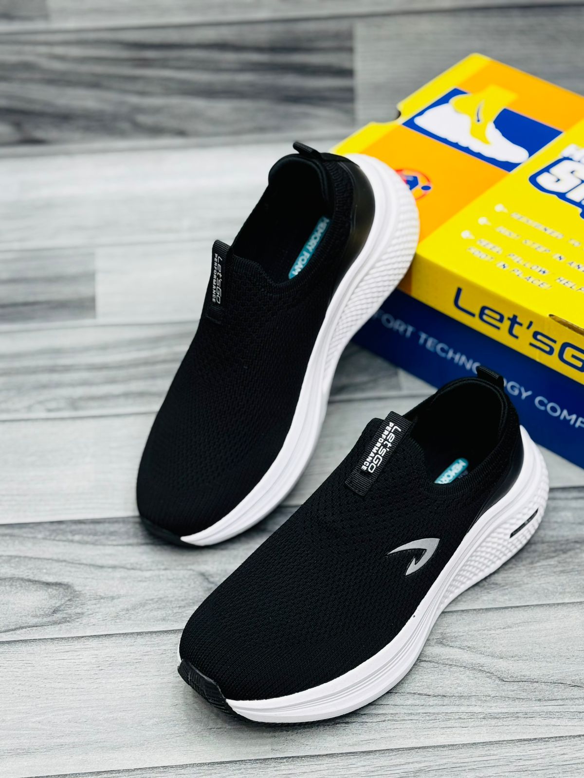 Let’s Go Hands-Free Slip-In Medicated Shoes -2 🩺  (Black)