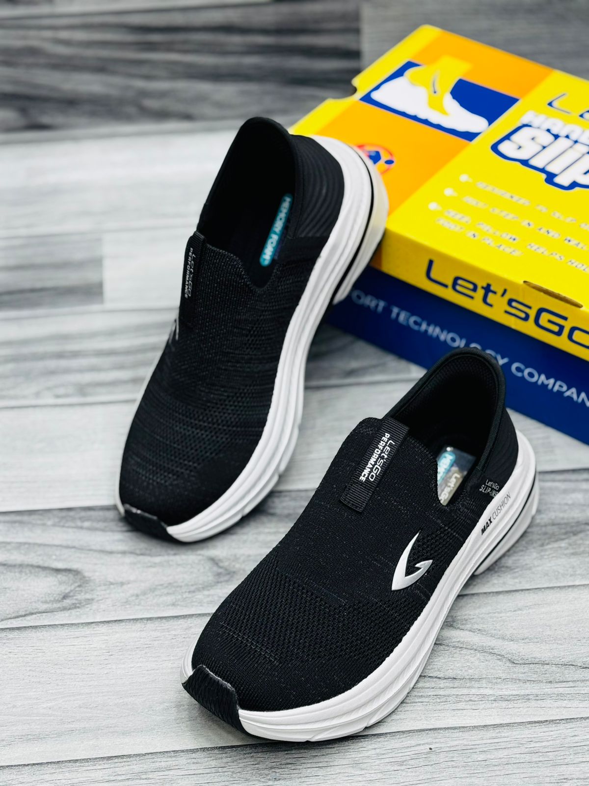 Let’s Go Hands-Free Slip-In Medicated Shoes 🩺  (Black)