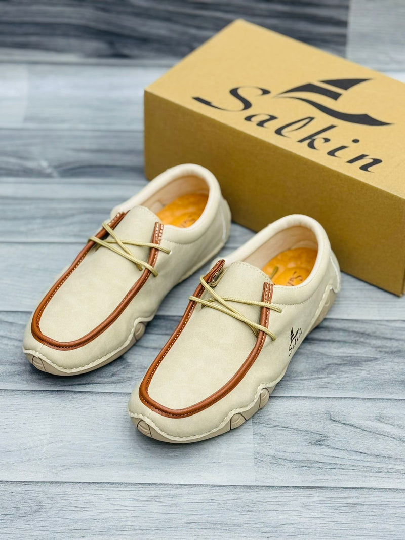 Premium Comfort Casual Shoes (Cream)