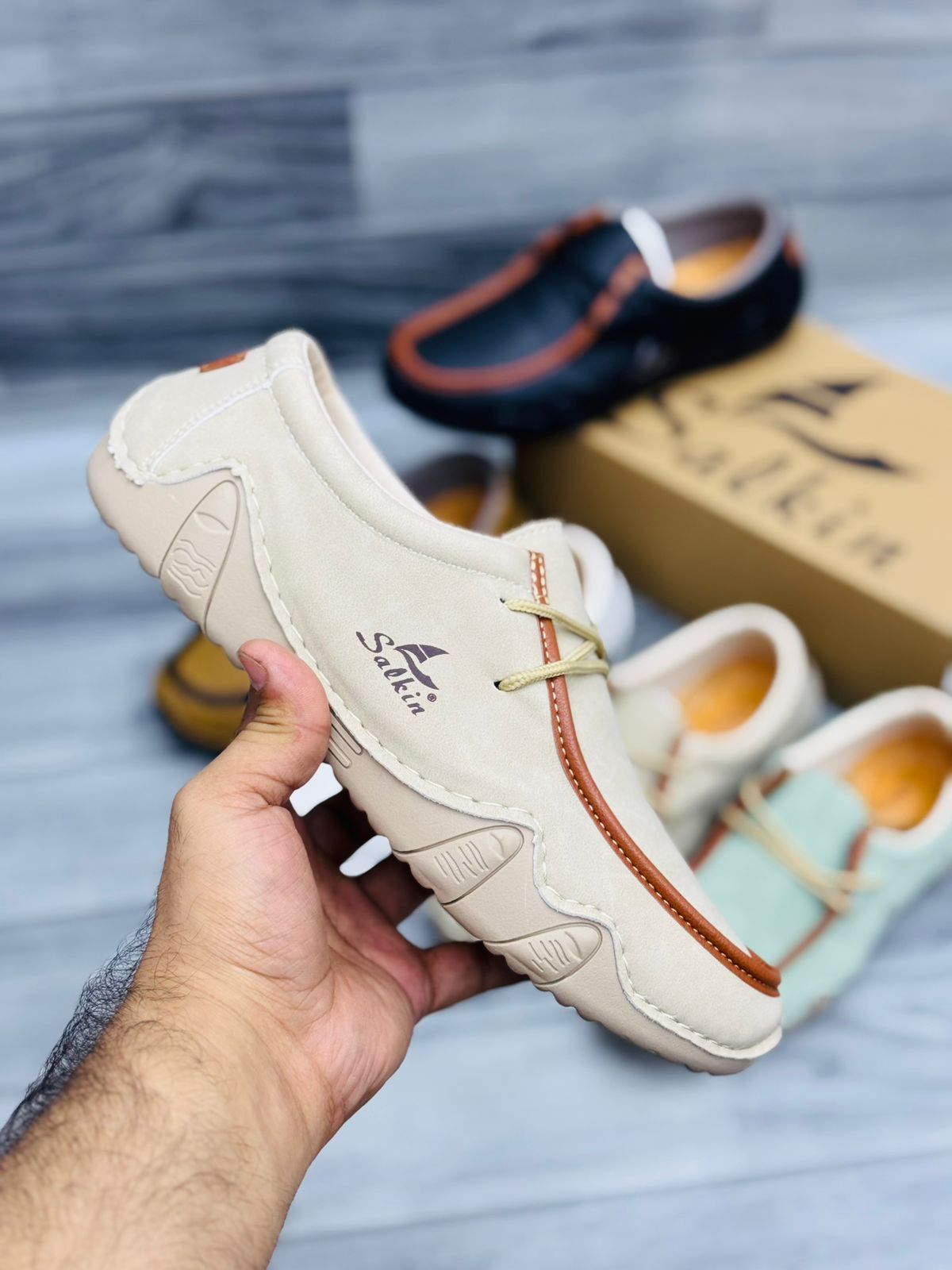 Premium Comfort Casual Shoes (Cream)