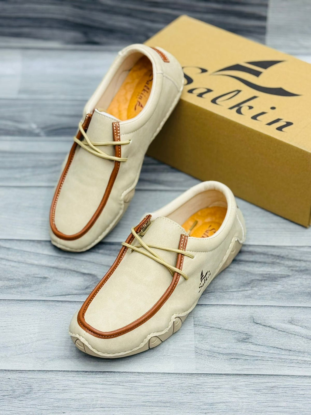Premium Comfort Casual Shoes (Cream)