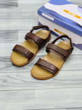 RoyalStride Premium Leather Sandals (Dark Brown)